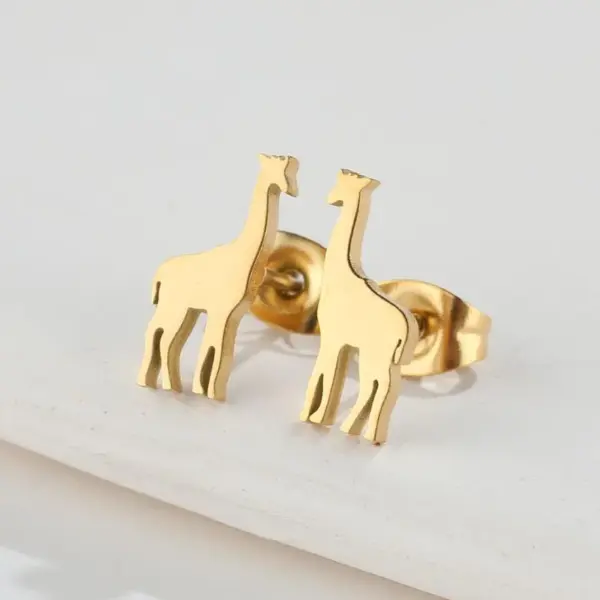 PVD Coated 18K Gold Real Gold Plated Animal 304 Stainless Steel Cute Waterproof Non Tarnish Ear Studs