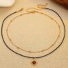 Wholesale Golden Sunflower Tiger Eye Necklace for Women