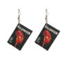 Wholesale Horror Halloween Book Wooden Earrings