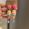 Wholesale Colorful Macaron 925 Silver Needle Earrings