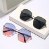 Wholesale Sunglasses for Women, High-End, Small, Fashionable, Anti-Uv Sunglasses, 2025 Gradient Large Frame Metal Sunglasses