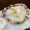 Wholesale Vacation Round Stone Hematite Waterproof Non Tarnish Beaded Women's Bracelets