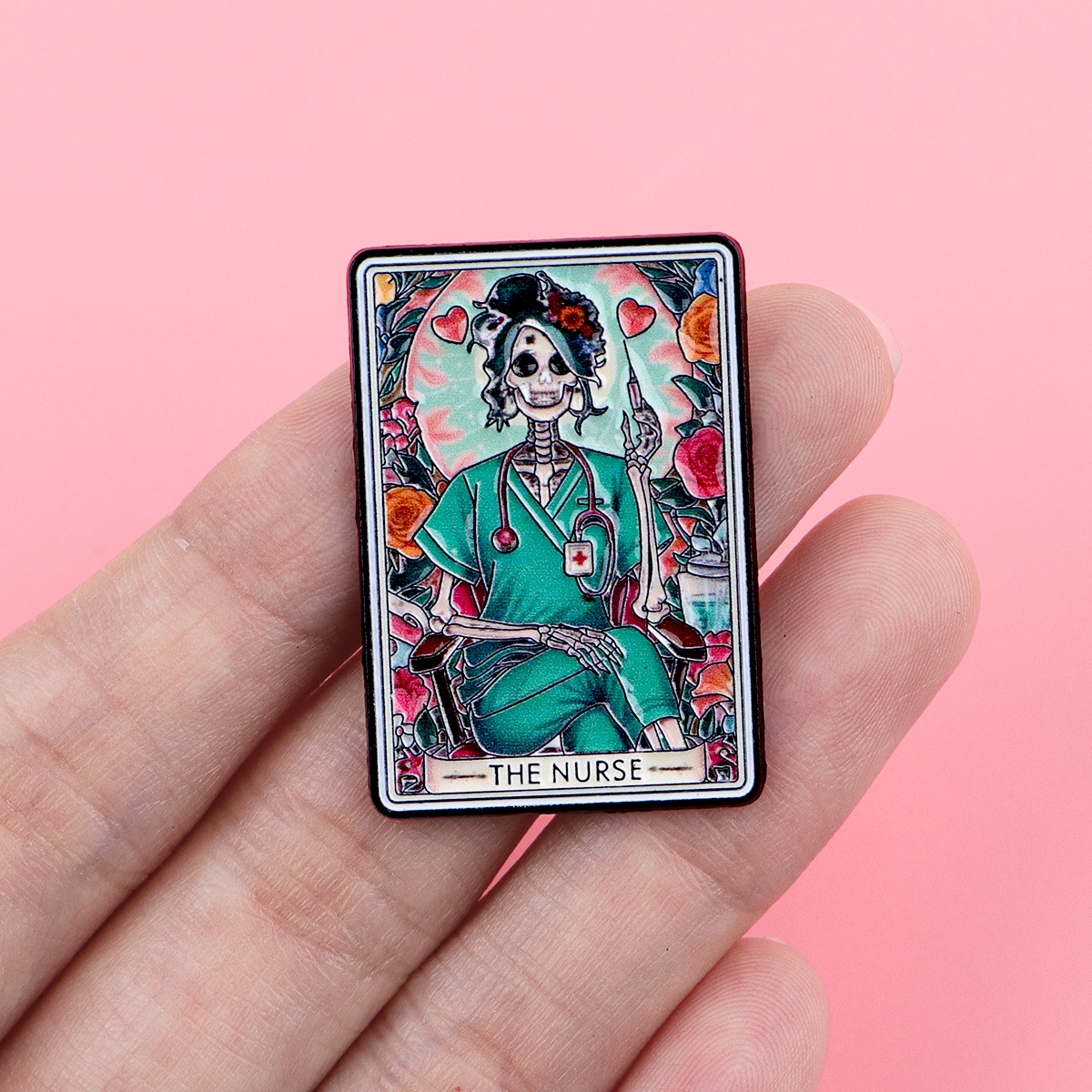 Wholesale Skull Nurse Brooch Cartoon Metal Badge Aessory