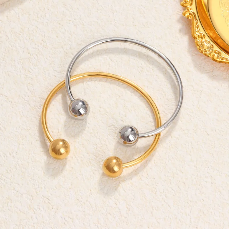 Wholesale Real Gold Plated Ball 304 Stainless Steel Fashion Waterproof Non Tarnish 304 Stainless Steel