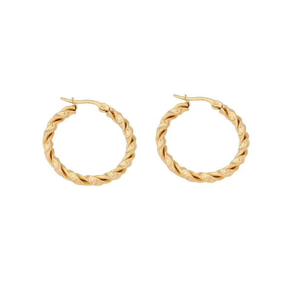 Wholesale PVD Coated 18K Gold Real Gold Plated C Shape Stainless Steel Commute Waterproof Non Tarnish Hoop Earrings Ear Studs