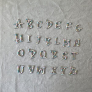 oly-7ac46dfabfa69fc104e85f4bd9fbdf48 Wholesale Seven-color 26 English letters embroidery stickers cloth stickers clothes ripped decorative patch stickers A- Z English stickers