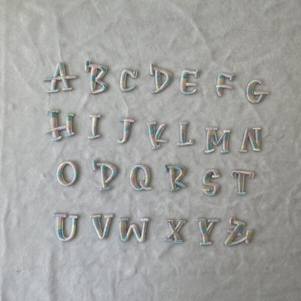 Wholesale Seven-color 26 English letters embroidery stickers cloth stickers clothes ripped decorative patch stickers A- Z English stickers
