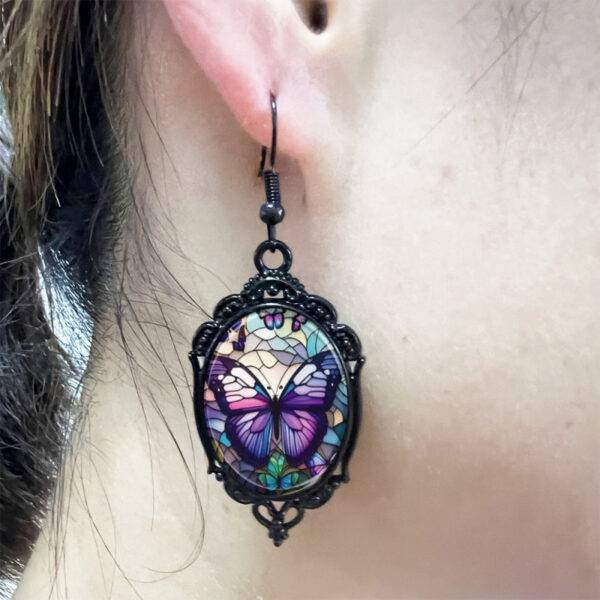 Wholesale Cross-border retro gothic crow cross witch halloween pendant earrings jewelry factory direct sales