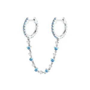 Light Blue Silver (Single Double Circle)