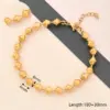 Wholesale Casual Simple Style Round Oval Solid Color 304 Stainless Steel 18K Gold Plated Bracelets In Bulk