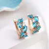 Wholesale 1 Pair Luxurious Color Block Plating Inlay Copper Zircon 14K Gold Plated 18K Gold Plated K Gold Plated Ear Cuffs