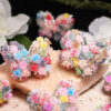 Wholesale Acrylic Butterfly Beads Fashion Flower Round Beads Straight Hole Heavy Beads DIY Mobile Phone Chain Loose Beads