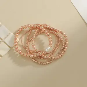 Wholesale Freshwater Pearl Copper Ethnic Style Bohemian Beaded Plating Love Bracelets