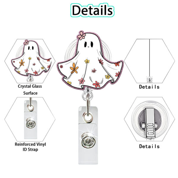 Wholesale Boo Boo Crew Acrylic Halloween Ghost Spider Web Pumpkin Skull Crocodile Clip Easy Pull Buckle