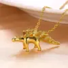 Wholesale Jewelry Cute Hip-Hop Dinosaur Titanium Steel Plating Pendant Necklace