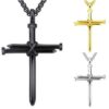 Wholesale Wish Popular Necklace European and American Titanium Steel Cross Necklace Classic Simple Versatile Stainless Steel Nail Pendant Batch