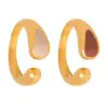 304 Stainless Steel Solid Color PVD Coated 18K Gold Plated Real Gold Plated Simple Style Waterproof Non Tarnish Enamel Plating Open Rings
