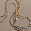 Wholesale 201 Stainless Steel 304 Stainless Steel Glass Gold Plated Elegant Streetwear Plating Inlay Geometric Zircon Bracelets Necklace