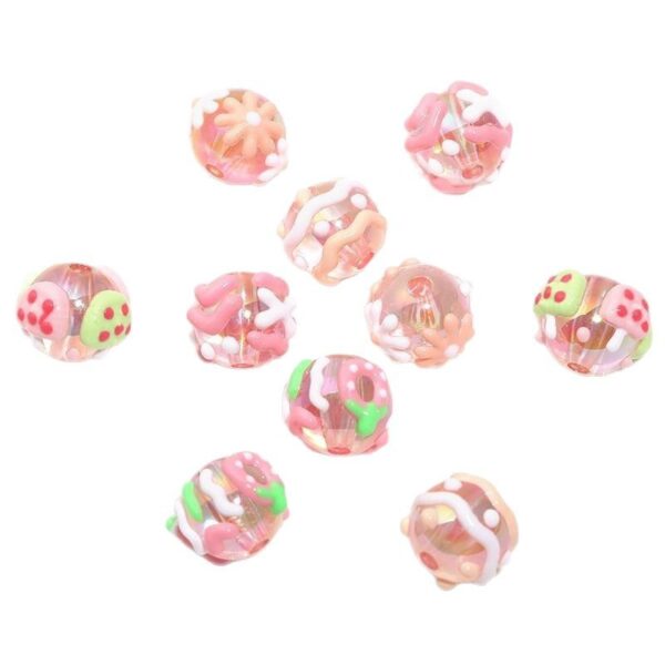 Wholesale Pink acrylic bead