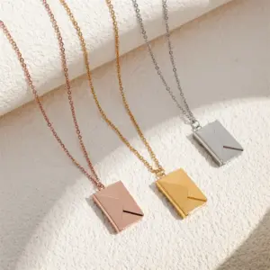 Wholesale Fashion Envelope Titanium Steel Plating Pendant Necklace