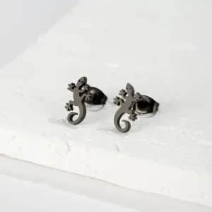 Wholesale PVD Coated 18K Gold Real Gold Plated Animal 304 Stainless Steel Cute Waterproof Non Tarnish Ear Studs