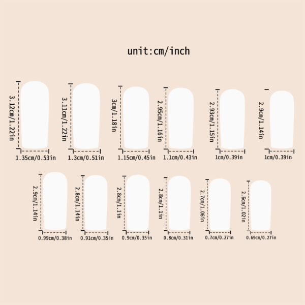 Wholesale European and American Long Pipe Crocodile Pattern French Fake Nails Love Cool Fairy Wear Armor Press on nails