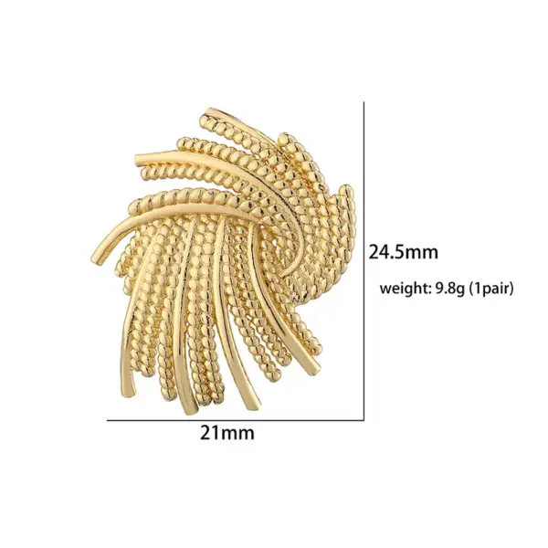 1 Pair Ig Style Vintage Style French Style C Shape Water oplets Irregular Plating Copper 18k Gold Plated Ear Studs