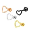 Wholesale Fashion Heart Shape Stainless Steel Plating Ear Studs 1 Piece