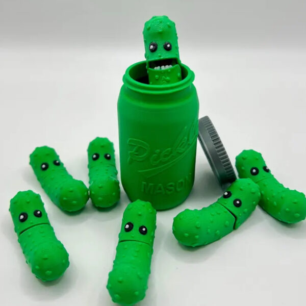 Wholesale 3D Printed Pickled Cucumber with Open Mouth, Cross-Border New Product Pickle Mystery Jar, Pickle Mystery Jar