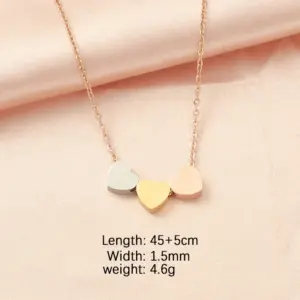 Rose Gold (Chain) Heart (Steel Gold Rose)
