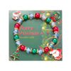 Wholesale Christmas Santa Claus Pendant Colorful Round Bead Bracelet