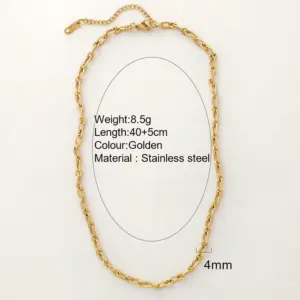 4mm Embossed Necklace-25312G5