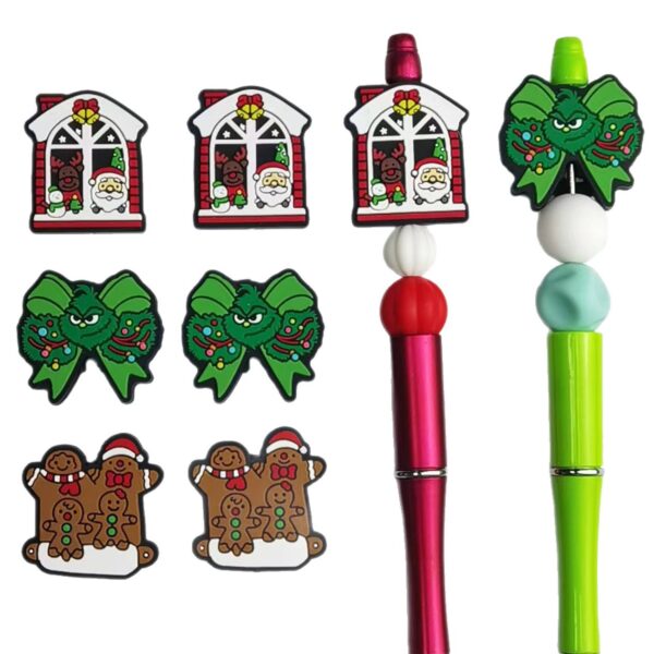 Wholesale 10pcs Christmas Silicone Food Grade Soft Baby Beads OLY Exclusive