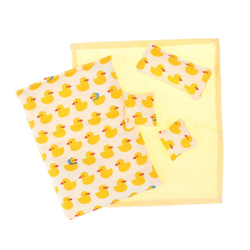 Wholesale 1:12 Doll House dollhouse Mini Model Beoom Scene Handmade Bedding Bed Sheet Quilt Cover Pillow