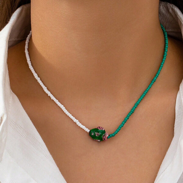 Wholesale Bohemian Glass Bead Fish and Starfish Pendant Necklace