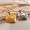 PVD Coated Real Gold Plated 18K Heart Shape 304 Stainless Steel Elegant Simple Style Waterproof Non Tarnish Pendant Necklace
