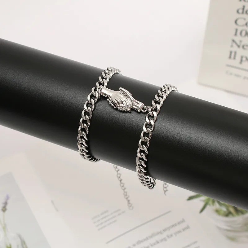 Wholesale Simple Style Geometric 304 Stainless Steel Silver Plated No Inlaid Bracelets In Bulk