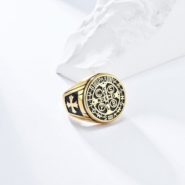 oly-7b3ff8346198136a995b6e241b927438 Wholesale Retro Style Demolition Stainless Steel Cross Ring Niche Personality Punk Men's Hand Jewelry