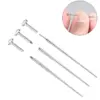 Wholesale 316 Stainless Steel Geometric Pattern Piercing Auxiliary Tool Ear Bone Stud Lip Stud Navel Stud Piercing Guide Needle Straight Rod Curved Rod Needle Guide Rod Hip Hop Punk