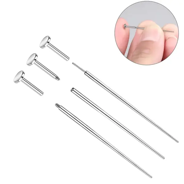 Wholesale 316 Stainless Steel Geometric Pattern Piercing Auxiliary Tool Ear Bone Stud Lip Stud Navel Stud Piercing Guide Needle Straight Rod Curved Rod Needle Guide Rod Hip Hop Punk