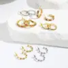 Wholesale 1 Pair Modern Style Round Plating Inlay Copper Zircon 18k Gold Plated Earrings