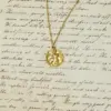 Wholesale Vacuum Plating 18K Gold Plated Sun 304 Stainless Steel Baroque Style Beach Commute 304 Stainless Steel Pendant Necklace