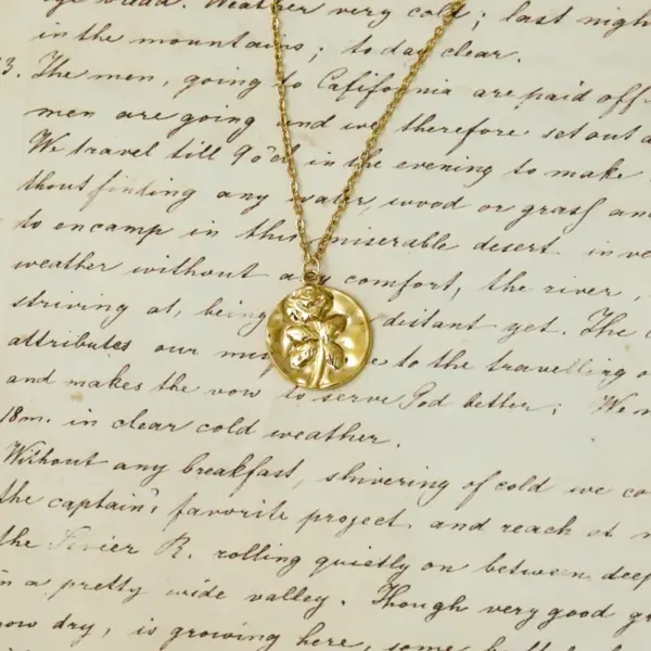Wholesale Vacuum Plating 18K Gold Plated Sun 304 Stainless Steel Baroque Style Beach Commute 304 Stainless Steel Pendant Necklace