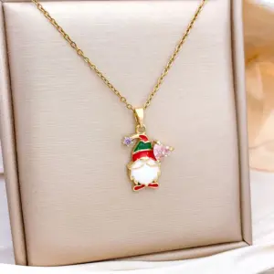 XL5370 Santa Claus Necklace / Gold