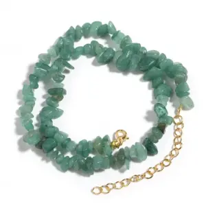 Green Aventurine / 43cm Long Tail Chain 5cm