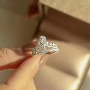 Wholesale Jewelry Fashion Crown Copper Artificial Gemstones Diamond