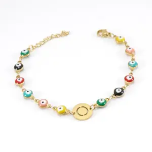 E414-Gold Cross Bracelet-KN0248-MI-N200029O / 18k gold plating