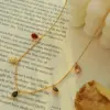 Wholesale PVD Coated 18K Gold Plated 18K Gold 304 Stainless Steel Simple Style 304 Stainless Steel Pendant Necklace