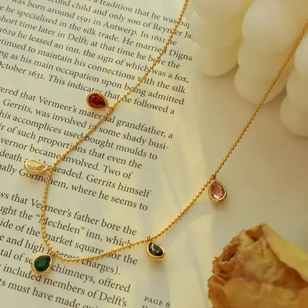 Wholesale PVD Coated 18K Gold Plated 18K Gold 304 Stainless Steel Simple Style 304 Stainless Steel Pendant Necklace