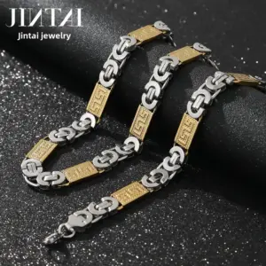 Steel Gold Necklace11mm*60cm / Stainless Steel S.STEEL